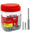 fischer Propack SX Plus 6S 200 Tasselli 6x30 con Vite + Punta Trapano SDS 6mm fissaggio su Cemento e Muratura 570206