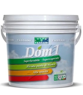 DOM 1 IDROPITTURA LAVABILE LT. 4 BIANCA TASSANI