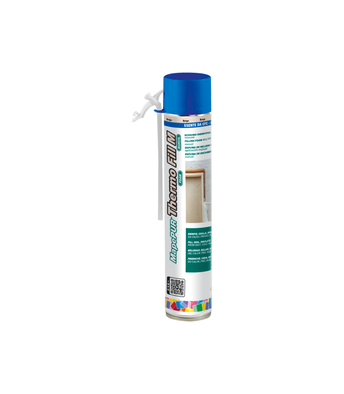 SCHIUMA POLIURETANICA PER PISTOLA  MAPEPUR THERMO FILL M MAPEI 750 ml