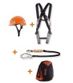 Kit Anticaduta per Ponteggio Zaino + Imbracatura + Cordino + Casco Sicurezza 27970 KAPRIOL