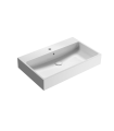 Lavabo appoggio o sospeso L. 80 P. 50 H. 13 Globo SCQ82BI