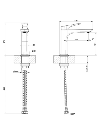 Miscelatore lavabo Ventaglio Gessi cromo cod. 72002031
