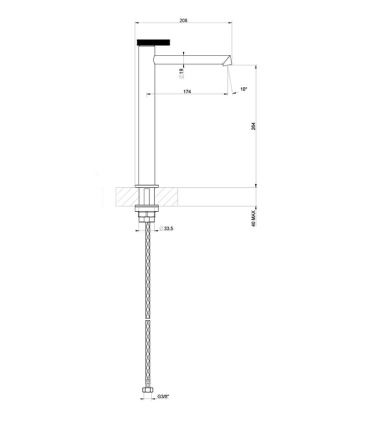 Miscelatore lavabo alto Anello Gessi cod. 63306031