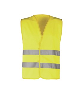 Gilet Ad Alta Visibilità Giallo Con Bande Riflettenti Certificato